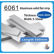 6061 Aluminum Alloy Flat Strip Length 500mm Thickness 5mm 6061 Aluminum Flat Rod Aluminum Alloy Flat