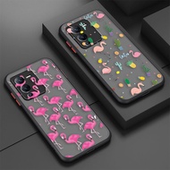 Matte Phone Case Skin Feeling Romantic Pink Flamingo Cactus For Vivo S1 S5 S6 S9 S9E T1 Z1 Z6 V11I V5 V23E V20SE X21UD X70 X60 PRO PLUS 5G Y91 Y93 Y91C IQOO5 IQOO7 IQOO NEO3  NEO5