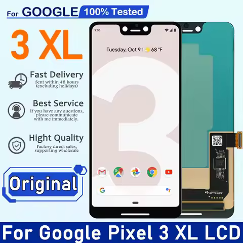 Original Amoled Screen For Google Pixel 3XL LCD Display Touch Digitizer Screen For Google Pixel 3 XL