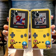 Marvel GameBoy Style Spiderman Iron Man Captain America Logo Phone Case For Apple iPhone 11 12 13 14
