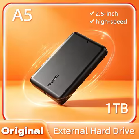 Toshiba Original Premium OEM A5 Series Portable HDD Small Black 2.5" USB 3.2 Gen1 High Speed 1TB for