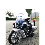 Peronda Motosikal Polis Kanak-kanak Simulasi Moto Bunyi Cahaya Kereta Mainan Kanak-kanak Model Iners