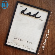 Wooden Handprint Photo Frame - DIY Parent-Child Couple Gift for Mothers Day Fathers Day