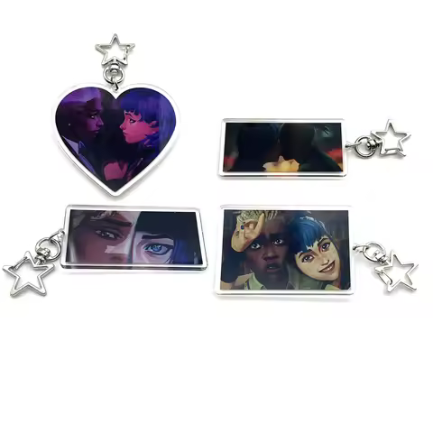 1-4pcs Men's&Women's Novelty Anime Jinx Couple Eyes Acrylic Keychain