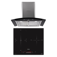 Combo Bếp 3 Lò Điện Từ Nagakawa UltraSlim NK3C06M Và Máy Hút Mùi Nagakawa NKCH05M70 Tích hợp công ng