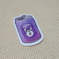 哈士奇啤酒-防水車貼-行李箱貼紙_防水貼紙