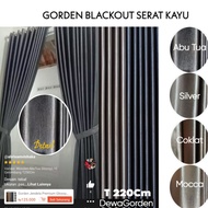 Premium Luxury Window Curtains Thick Wood Grain 6 7 8 9 10 12 Waves Length 2.2 Meters 220Cm Height