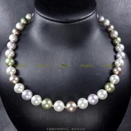 珍珠林~一珠一結10MM珍珠項鍊~南洋深海硨磲貝珍珠(另有手鍊)#508+2