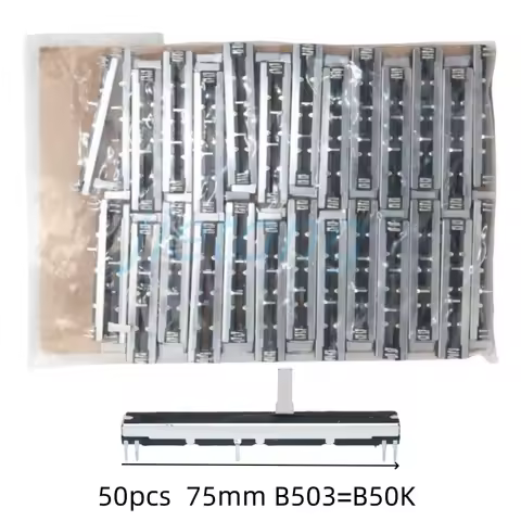 50pcs 75mm Straight Slide Potentiometer 8Pins A103 B103 B503 Double Fader A10K B10K B50K Soundcraft 