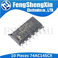 10pcs 74AC14SCX SOP-14 74AC14 SOP14 SOP Hex Inverter with Schmitt Trigger Input IC