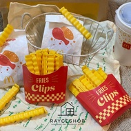 12pcs Plastic Food Clip Seal Clips Fries Motif Refrigerator Magnet Fries Clipper