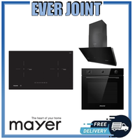 Mayer MM75IH [75cm] 2 Zone Induction Hob + Mayer MMSH8099-L Angled Chimney Hood + Mayer MMDO8R [60cm] Built-in Oven with Smoke Ventilation System Bundle Deal!!