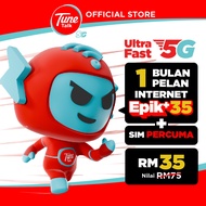 Tune Talk Epik+ 35 (RM35) Kad SIM | 150GB Internet 5G/4G Tanpa Had Kelajuan