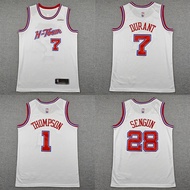 2026 Houston Rockets Jersey City White Sengun Durant Jersey Embroidered Breathable Basketball Jersey