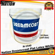 ✒ ◶ ◙ Nation N-1540 Dreamcoat Flat Latex White by Boysen (16 liters pail)