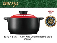 Color King Ceramic Hot Pot 12" 4000ML 3239-12