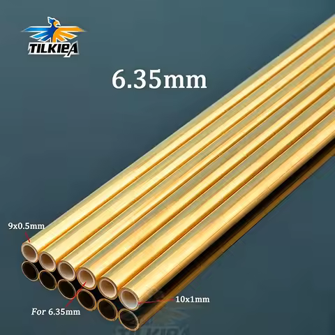 L300/400/500mm OD 9mm/10mm Metal Round Tube Brass Tube Plastic Pipe for 6.35mm 1/4'' Flex Cable Flex