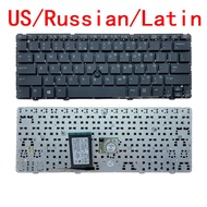 ใหม่ US แป้นพิมพ์แล็ปท็อปสำหรับลาตินรัสเซีย HP Elitebook 2560 2560P 2570 2570P อะไหล่คอมพิวเตอร์โน๊ตบุ๊ค