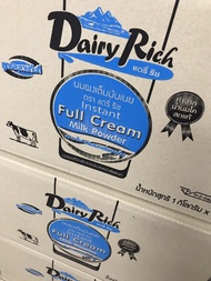 Dairy rich Instant full cream  12 packs milk powder นมผงแดรี่ริชฟูลครีม 1 ลัง (12ถุง)