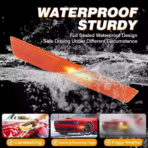 Car Front Bumper Turn Signal Light Marker Lamps Lights For Dodge Challenger 2015 2016 2017 2018 2019