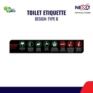 Toilet Etiquette Acrylic Signage