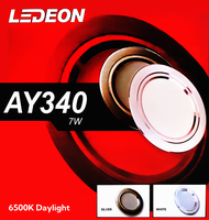 YETPlus LEDEON AY340 7W 4 Inch LED Recessed Downlight Silver Round Frame