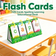 Educational Learning Desk Cards Spelling English Flash Cards Kids CVC 129Pcs