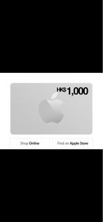 Apple gift card $1000x 2 ( 一張$950 兩張$1870)