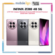 [Malaysia Set] Infinix ZERO 40 5G [256GB ROM | 12GB RAM] 1 Year Infinix Malaysia Warranty