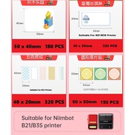 B21/B3S Color Label Sticker Paper Roll Jing Chen (Niimbot) for B21 Label Printer - 3