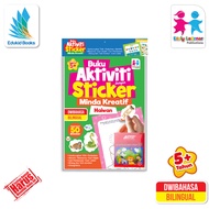 Buku Aktiviti Kanak - Kanak - Buku Aktiviti Dengan Sticker Haiwan+ Pensel Warna - Buku 4 Dan 5 Tahun
