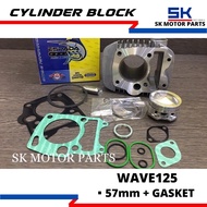 Block Racing Wave125 57mm Complete Set ESPADA Original[Include Gasket](blok wave125 57 spec racing e