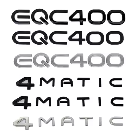 3D ABS Chrome Silver Black Car Rear Trunk Badge Sticker EQC400 4MATIC Emblem Logo For Mercedes EQA E
