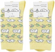 TZT755 Women's Touche Socks, Collaboration by Tanatsumi, Inuto-Suzuran, Crew Length, Set of 2 Pairs