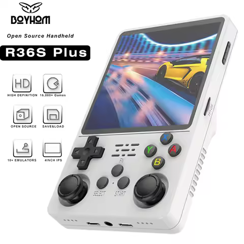 BOYHOM R36PLUS Retro Handheld Console 4 Inch IPS Screen 64GB 128G WiFi NES SNES Game Boy Advance N64