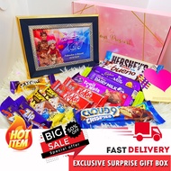 CHOCOLATE SUPRISE GIFT BOX / GIFT ANNIVERSARY / HADIAH PERKAHWINAN / FRAME KHAT / HADIAH BIRTHDAY / 