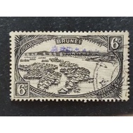 Brunei 1942 Dwellings In Town Of Brunei Overprint Japanese Occupation In 6c - 1pc Used Stamp / Setem