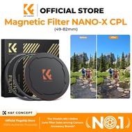 K&F CONCEPT NANO-X CPL 49-95mm Magnetic CPL Filter +Ring &Cap Ultra HD Landscape Photography Kit
