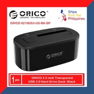 ORICO 6218US3-US-BK-BP ORICO 3.5 inch Transparent USB3.0 Hard Drive Dock - Black