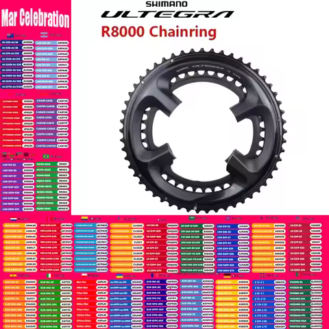 Shimano ULTEGRA R8000 Chainring Crankset Chainwheel 34T/36T/50T/52T/50-34T/52-36TFor Road Bike Origi