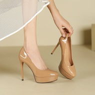 Platform Stiletto Heels - 12cm Round Toe High Heels
