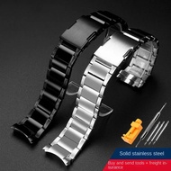 For Casio metal steel strip EQB-500/EQB-501/EQB-800 EQB-800BL Solid curved End Watchband 22mm men's 