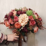 CT179E028 DECHOME ดอกไม้ประดิษฐ์ แจกันดอกไม้ประดิษฐ์ แจกัน แจกันแต่งโต๊ะทำงาน แจกันดอกไม้โต๊ะรับแขก