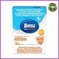 ✹ ◇ ¤ BONNA LOW LACTOSE 0-12 MONTHS 180 GRAMS POWDERED MILK AVAILABLE ON HAND