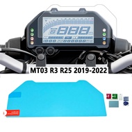 แผ่นฟิล์ม MT03แผงหน้าปัดป้องกันรอยขีดข่วนสำหรับยามาฮ่า MT-03 MT-25 R3 R25 2019-2023 2022