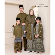 Set Family KEBARUNG IN OLIVE GREEN I KEBARUNG Moden I Ayah Anak I Ibu I Moden I Set Family By Moff2u