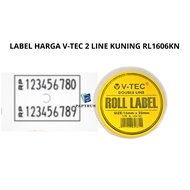 PRICE LABEL V-TEC PRICE LABEL/ 2 LINE YELLOW RL-1606 KN