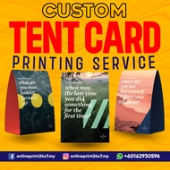 💥 Tent Card Printing ✔ Art Card - 310gsm ✔ Matt Lamination - 2 sided