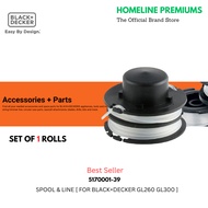 SPOOL & LINE [ FOR BLACK+DECKER GL260 GL300 ] 5170001-39 [ SET OF 1 ROLL ]