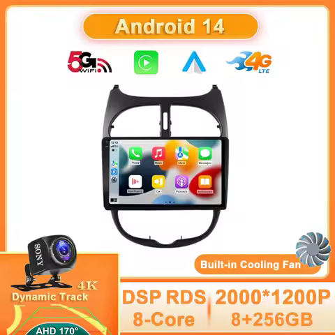 Android 14 For Volvo XC70 V70 S60 2004 - 2009 Car Radio Stereo Video Player Multimedia BT 4G WIFI GP